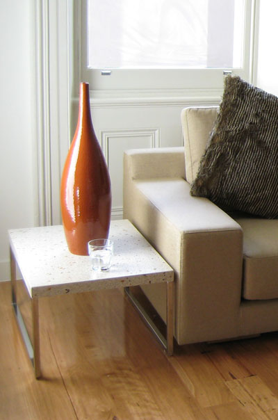 stone side table
